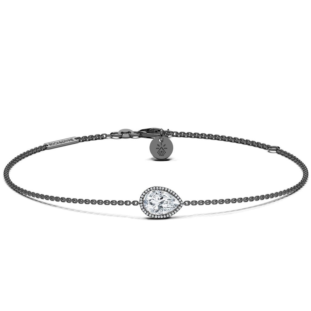 ROCK & DIVINE - PERFECT PEAR WITH HALO | BRACELETS