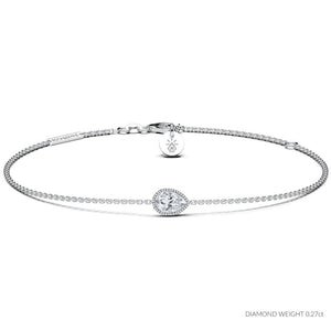 ROCK & DIVINE - PERFECT PEAR WITH HALO | WHITE / 0.25 BRACELETS