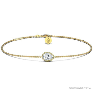 ROCK & DIVINE - PERFECT PEAR WITH HALO | YELLOW / 0.50 BRACELETS