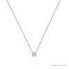 ROCK & DIVINE - PERFECT SQUARE PENDANT WITH HALO | ROSE / 0.33 NECKLACES
