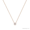 ROCK & DIVINE - PERFECT SQUARE PENDANT WITH HALO | ROSE / 0.75 NECKLACES