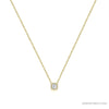 ROCK & DIVINE - PERFECT SQUARE PENDANT WITH HALO | YELLOW / 0.50 NECKLACES