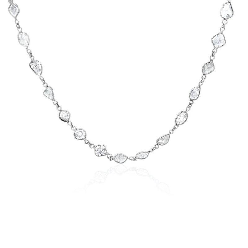 ROCK & DIVINE - SUN STREAM NECKLACE WITH DIAMOND SLICES 18 | YELLOW NECKLACES