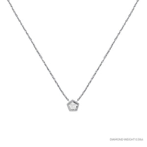 ROCK & DIVINE - THE CROWN JEWEL PENDANT WITH HALO | WHITE / 0.50 NECKLACES