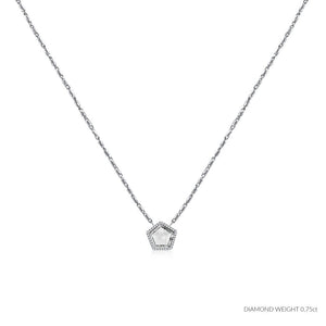 ROCK & DIVINE - THE CROWN JEWEL PENDANT WITH HALO | WHITE / 0.75 NECKLACES