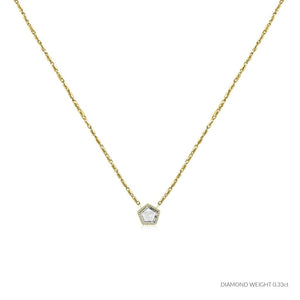 ROCK & DIVINE - THE CROWN JEWEL PENDANT WITH HALO | YELLOW / 0.33 NECKLACES