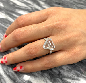 SUPERNOVA ROSE CUT HANDCRAFTED DIAMOND RING - ONE OF A KIND