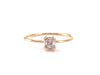 PERFECT SQUARE DIAMOND SOLITAIRE RING IN 18KT YELLOW GOLD