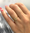 BELL DIAMOND SOLITAIRE RING IN 18KT YELLOW GOLD