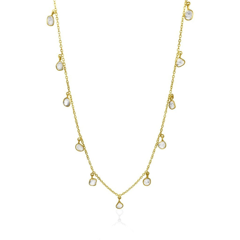 ROCK & DIVINE - MINI LILY PAD NECKLACE | YELLOW NECKLACES