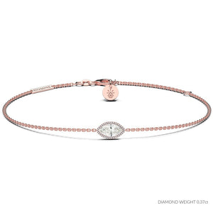 ROCK & DIVINE - MYSTIC MARQUISE WITH HALO | ROSE / 0.33 BRACELETS