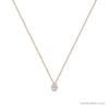 ROCK & DIVINE - PERFECT PEAR DROP PENDANT WITH HALO | ROSE / 0.33 NECKLACES