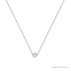 ROCK & DIVINE - PERFECT PEAR ROSE CUT PENDANT WITH HALO | WHITE / 0.33 NECKLACES