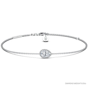 ROCK & DIVINE - PERFECT PEAR WITH HALO | WHITE / 0.50 BRACELETS