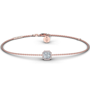 ROCK & DIVINE - PERFECT SQUARE WITH HALO | ROSE / 0.25 BRACELETS