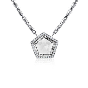 ROCK & DIVINE - THE CROWN JEWEL PENDANT WITH HALO | NECKLACES