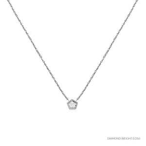 ROCK & DIVINE - THE CROWN JEWEL PENDANT WITH HALO | WHITE / 0.33 NECKLACES