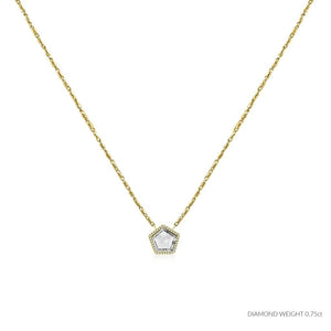 ROCK & DIVINE - THE CROWN JEWEL PENDANT WITH HALO | YELLOW / 0.75 NECKLACES