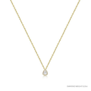 ROCK & DIVINE - THE RAIN DROP PENDANT WITH HALO | YELLOW / 0.33 NECKLACES
